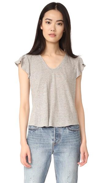 La Vie Rebecca Taylor Short Sleeve Ruffle Tee