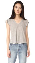 La Vie Rebecca Taylor Short Sleeve Ruffle Tee