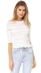 3 1 Phillip Lim Pointelle Lace Raglan Tee