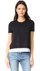 Alice Olivia Iva Short Sleeve Crew Neck Shirt