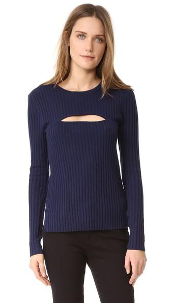 Frame Overlap Rib Sweater