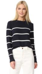 Jenni Kayne Pointelle Stripe Sweater