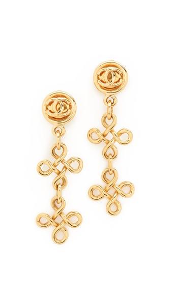 What Goes Around Comes Around Chanel Dangle Earrings Previously Owned 