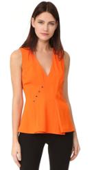 Mugler Sleeveless V Neck Top