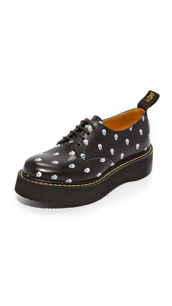 R13 Skull Print Stack Oxfords