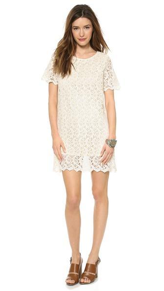 Blaque Label Short Sleeve Lace Dress - Cream