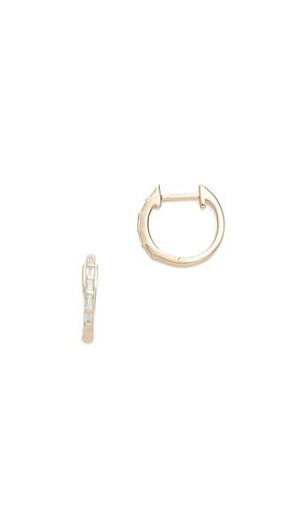 Ariel Gordon Jewelry Baguette Diamond Huggie Earrings