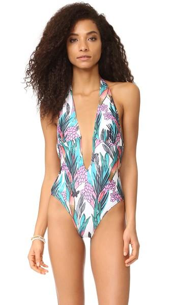 Minkpink Texta Tropical Plunge One Piece