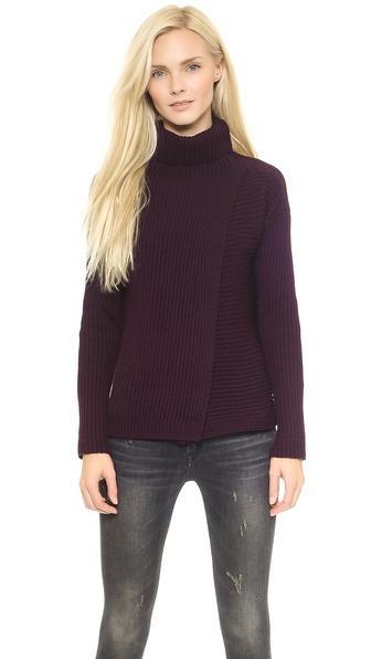Joseph High Neck Sweater - Burgundy