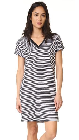 T By Alexander Wang V Neck Short Sleeve Dress