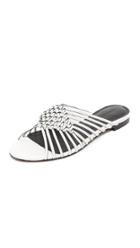 Sigerson Morrison Aggie Woven Slide Sandals