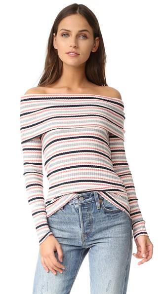 Splendid Stripe Rib Pullover