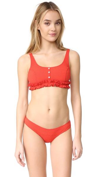 Lisa Marie Fernandez Colby Ruffle Button Down Bikini