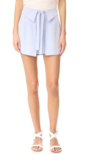 Derek Lam 10 Crosby Wrap Front Shorts