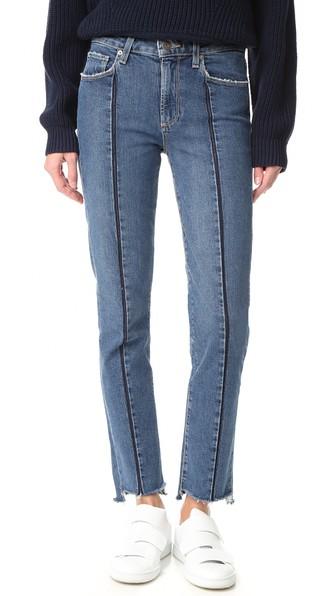 Paige Vintage Julia Jeans With Uneven Hem