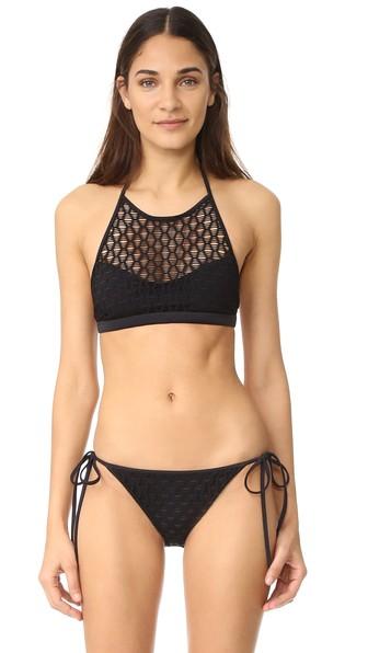 Milly High Neck Halter Bikini Top