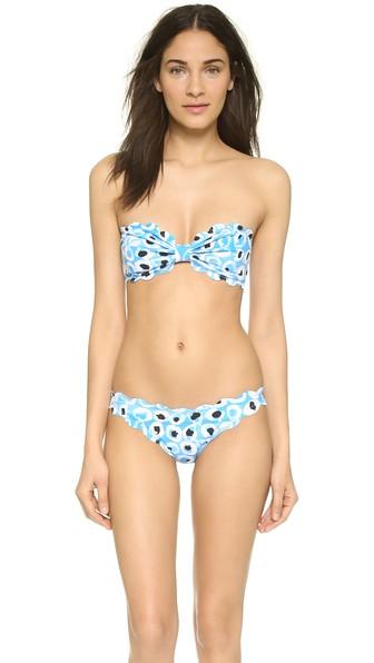 Marysia Swim Antibes Scallop Bikini Top - Jc Aqua Print