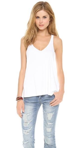 Feel The Piece V Layer Tank - White