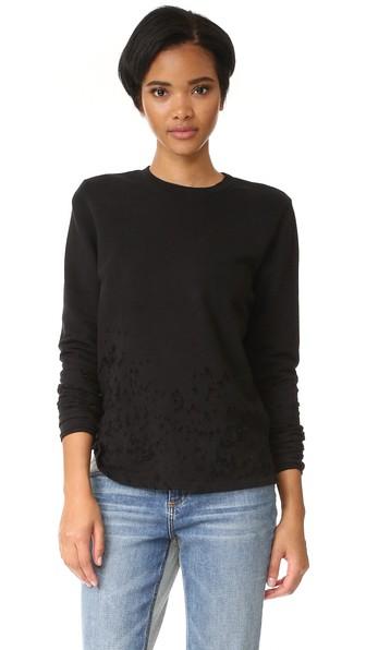 Cotton Citizen Malibu Destroyed Crew Neck Sweatshirt