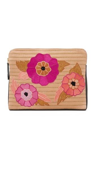 Lizzie Fortunato Safari Clutch With Flower Power
