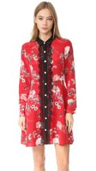The Kooples Lace Front Floral Collar Dress
