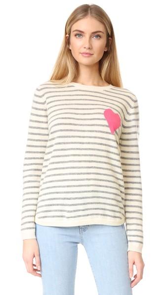 Chinti And Parker Breton Heart Cashmere Sweater