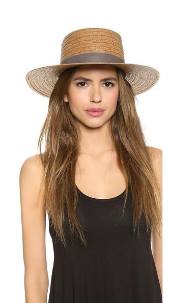 Janessa Leone Wright Hat - Tan/brown