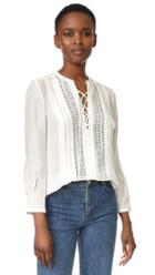 Rebecca Taylor Long Sleeve Silk Top