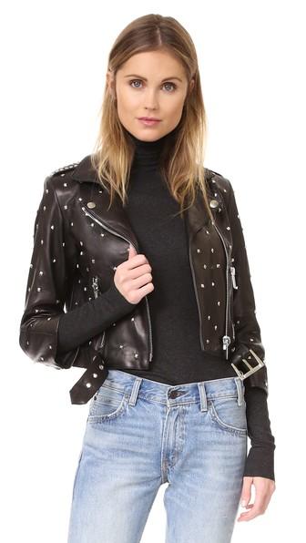 Nour Hammour Pyramid Cropped Perfecto Jacket