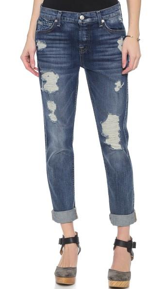 7 For All Mankind Josefina Destroyed Jeans - Grinded Vintage Indigo 2