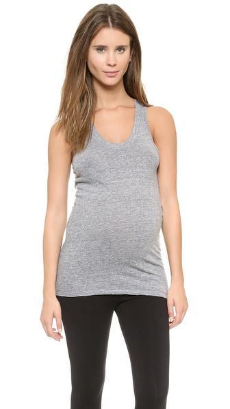 Monrow Maternity Tank - Granite