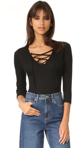 Bb Dakota Jack By Bb Dakota Aura Lace Up Bodysuit