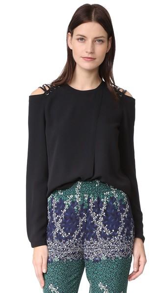 Yigal Azrouel Lace Shoulder Blouse