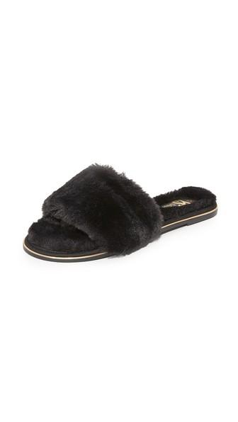 Yosi Samra Rose Faux Fur Slides