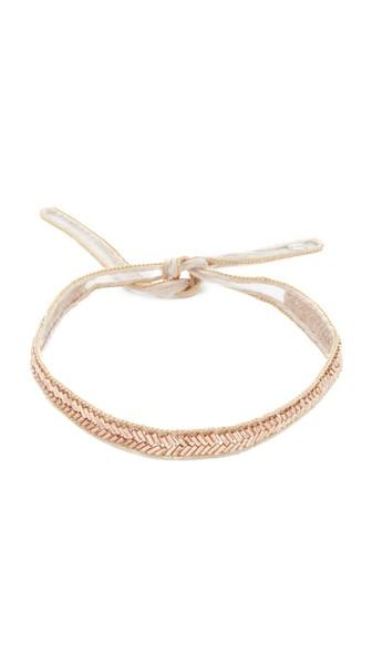 Chan Luu Beaded Embellished Chiffon Convertible Choker