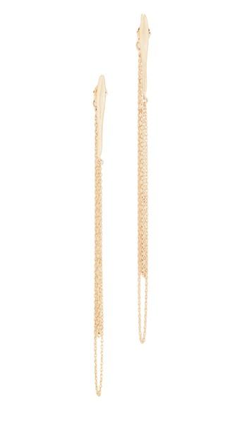 Blanca Monros Gomez Large Wavy Chain Earrings