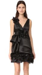 Marchesa Satin Organza Cocktail Dress