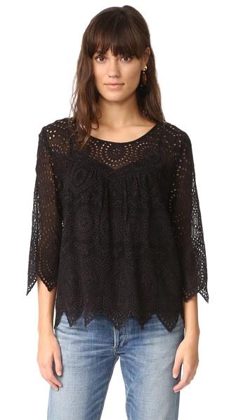 Velvet Binx Eyelet Top