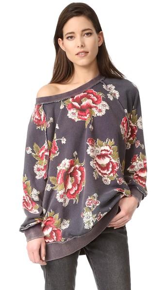 Free People Go On Get Floral Sweatshirt