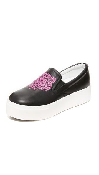Kenzo Tiger Platform Slip Ons