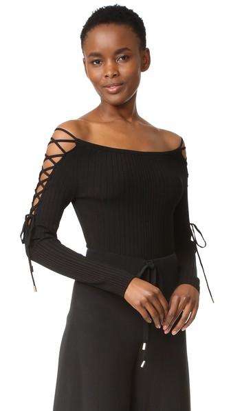 Cushnie Et Ochs Boat Neck Bodysuit