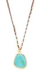 Native Gem Natural Turquoise Hand Crochet Necklace