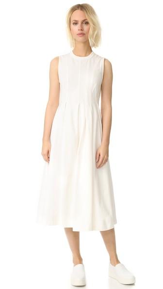 T By Alexander Wang Sleeveless Seamed Peplum Dress
