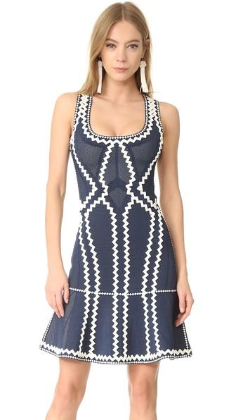 Herve Leger Issaa Zigzag Dress
