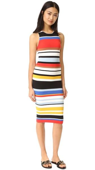 Alice Olivia Jenner Striped Dress