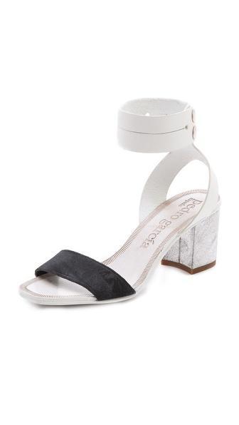 Pedro Garcia Xola Ankle Strap Sandals - White/coal