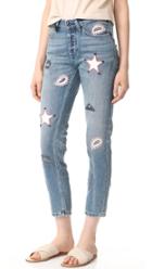 Scotch Soda Maison Scotch L Adorable Jeans With Leather Patches