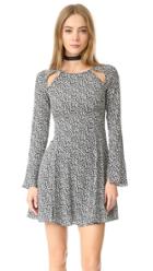 Line Dot Camellia Slash Dress