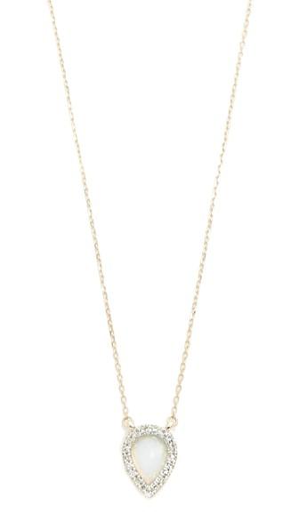 Adina Reyter Small Opal Diamond Teardrop Pendant Necklace