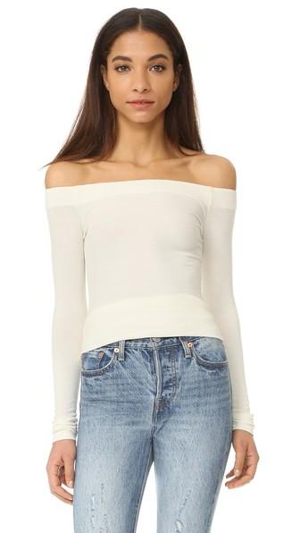 Getting Back To Square One Off Shoulder Long Sleeve Tee